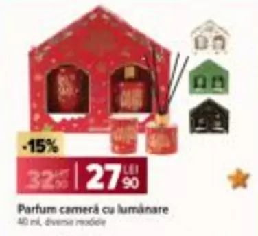 Parfum cameră cu lumânare