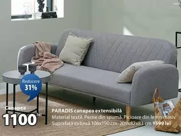 PARADIS canapea extensibilă