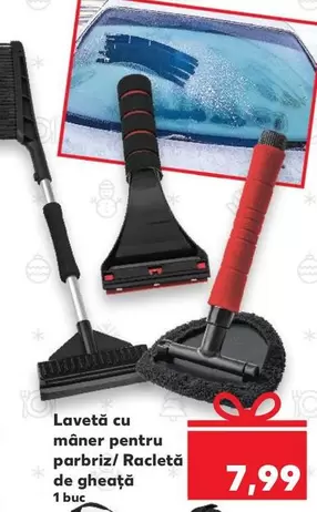 Lavetă cu mâner pentru parbriz/ Racletă de gheață