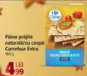 Pâine prăjită naturală cu ceapă