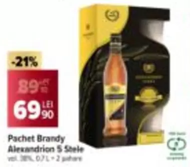 Pachet Brandy Alexandrion 5 Stele
