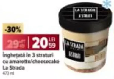 Inghețată în 3 straturi cu amaretto cheesecake