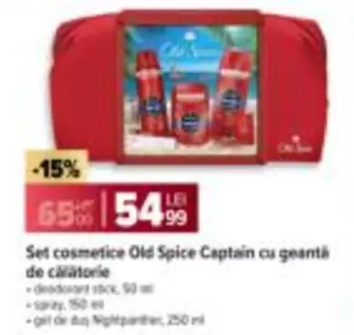 Set cosmetice Captain cu geantă de călătorie