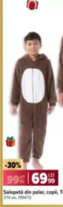 Salopetă din polar, copii, T