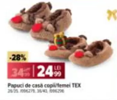 Papuci de casă copii/femei TEX