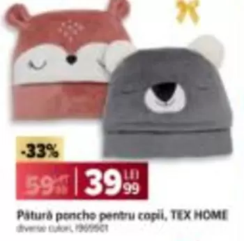 Pătură poncho pentru copii