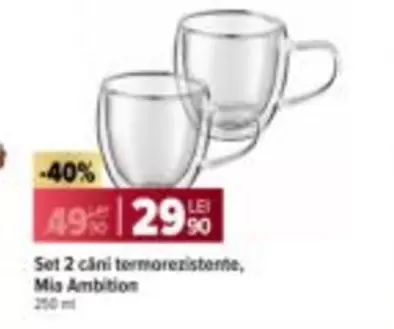 Set 2 căni termorezistente