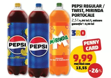 Pepsi - REGULAR/ TWIST, PORTOCALE