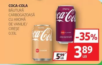 Coca Cola - BĂUTURĂ CARBOGAZOASĂ CU AROMA DE VANILIE/ CIREŞE