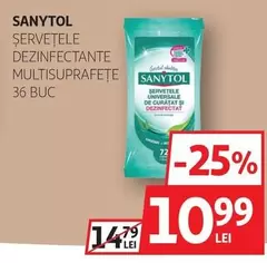 ŞERVEŢELE DEZINFECTANTE MULTISUPRAFEŢE