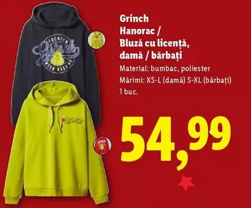 Grinch Hanorac/ Bluză cu licenţă, damă / bărbați