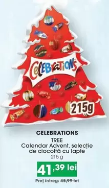 TREE Calendar Advent, selecție de ciocoltă cu lapte