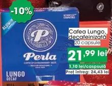 Cafea Lungo, decafeinizată