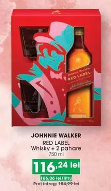 RED LABEL Whisky + 2 pahare