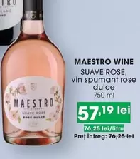 SUAVE ROSE, vin spumant rose dulce