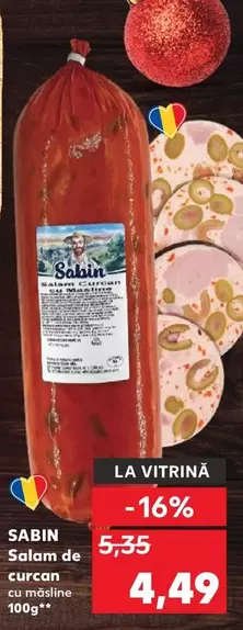 Salam de curcan cu măsline