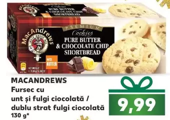 Fursec cu unt și fulgi ciocolată / dublu strat fulgi ciocolată