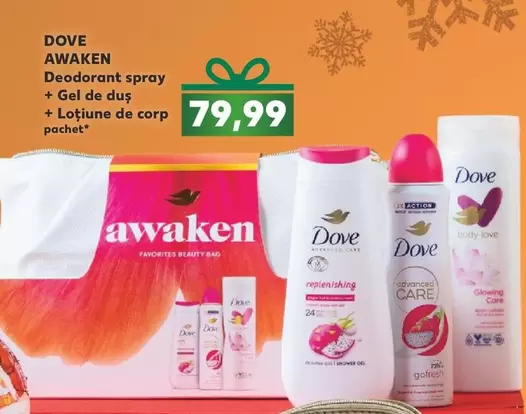 AWAKEN Deodorant spray + Gel de duş + Loţiune de corp pachet