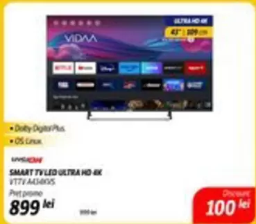 SMART TV LED ULTRA HD 4K V1TV A4368VS