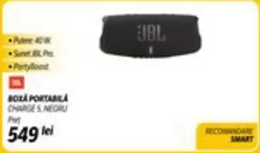 Jbl - BOXA PORTABILA CHARGE 5, NEGRU