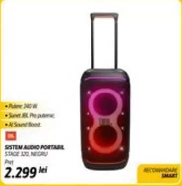 Jbl - SISTEM AUDIO PORTABIL STAGE 120, NEGRU