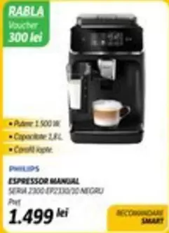 Philips - ESPRESSOR MANUAL SERIA 2300-EP2330/10 NEGRU