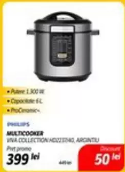 Philips - MULTICOOKER VIVA COLLECTION HD2235/40, ARGINTIU