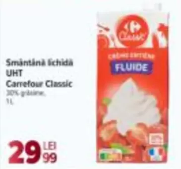 Smântână lichidă UHT