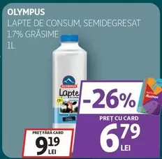 Auchan - LAPTE DE CONSUM, SEMIDEGRESAT
