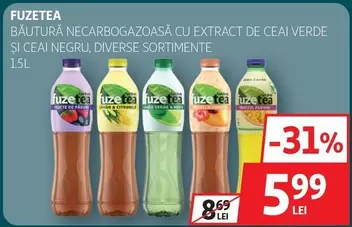 BAUTURĂ NECARBOGAZOASĂ CU EXTRACT DE CEAI VERDE ȘI CEAI NEGRU, DIVERSE SORTIMENTE