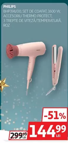 Philips - BHP398/DO, SET DE COAFAT, 1600 W, ACCESORIU THERMO PROTECT