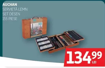 Auchan - SERVIETĂ LEMN SET DESEN 155 PIESE