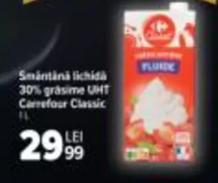 Smântână lichidă 30% grăsime UHT