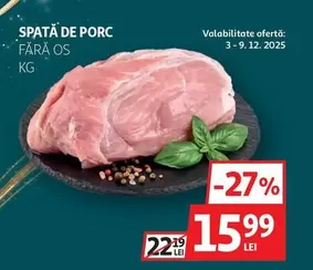 SPATĂ DE PORC FĂRĂ OS