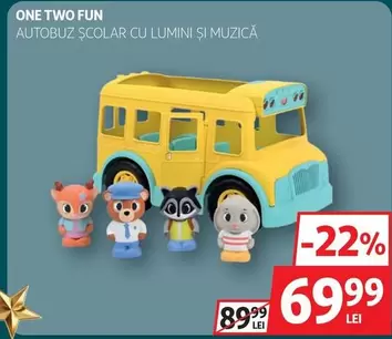 AUTOBUZ ȘCOLAR CU LUMINI ȘI MUZICĂ