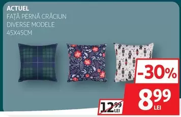 Actuel - FAȚĂ PERNĂ CRĂCIUN