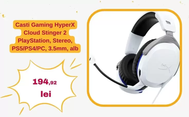 Alb - Cloud Stinger 2 PlayStation, Stereo, PS5/PS4/PC, 3.5mm, alb