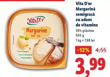 Margarina semigrasă cu adaos de vitamine