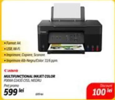 MULTIFUNCTIONAL INKJET COLOR PIXMA G3430 CISS, NEGRU