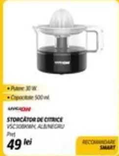 STORCATOR DE CITRICE VSC30BKWN ALB/NEGRU