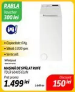 MASINA DE SPALAT RUFE TDLR 6040S EU/N