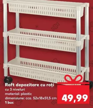 Raft depozitare cu roți