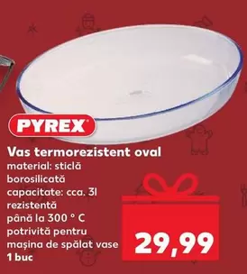 Vas termorezistent oval