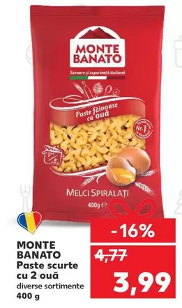 Paste scurte cu 2 ouă