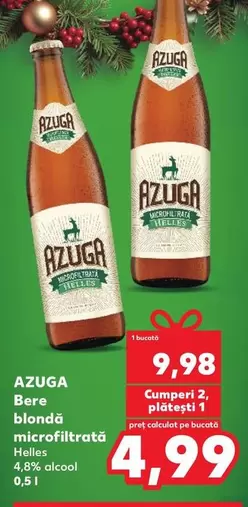 Bere blondă microfiltrată Helles