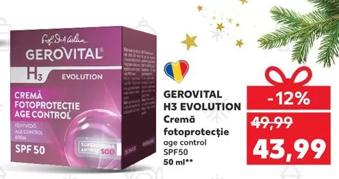 Gerovital - H3 EVOLUTION Cremă fotoprotecție
