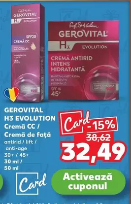Gerovital - H3 EVOLUTION Crema CC/ Cremă de faţă