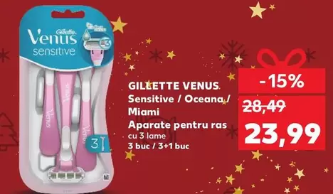 Venus - Sensitive / Oceana/ Miami Aparate pentru ras cu 3 lame