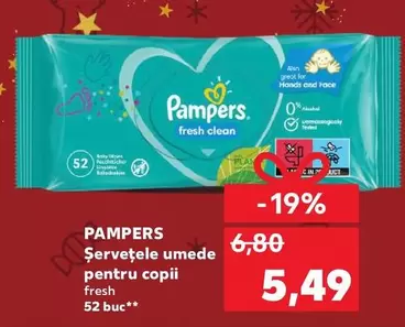 Pampers - Şervețele umede pentru copii fresh