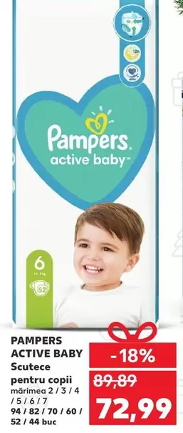 Pampers - Scutece pentru copii marimea 2/3/4 15/6/7 94/82/70/60/ 52/44 buc